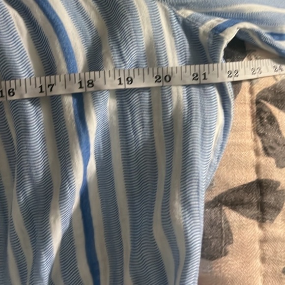 NWT,TOMMY BAHAMA, Vill Solstice Stripe Off The Shoulder Cotton Dress Blue Vault - Picture 12 of 14